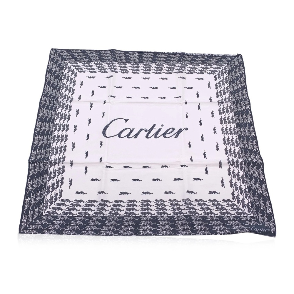Cartier Black and White Panthers Scarf - Brand New with Box and Card!
